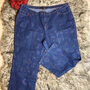 Vintage Lane Bryant Venezia Printed Jeans Sz 28